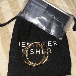 Jennifer Fisher hoop earrings 1.5" Natasha Baby Hoops